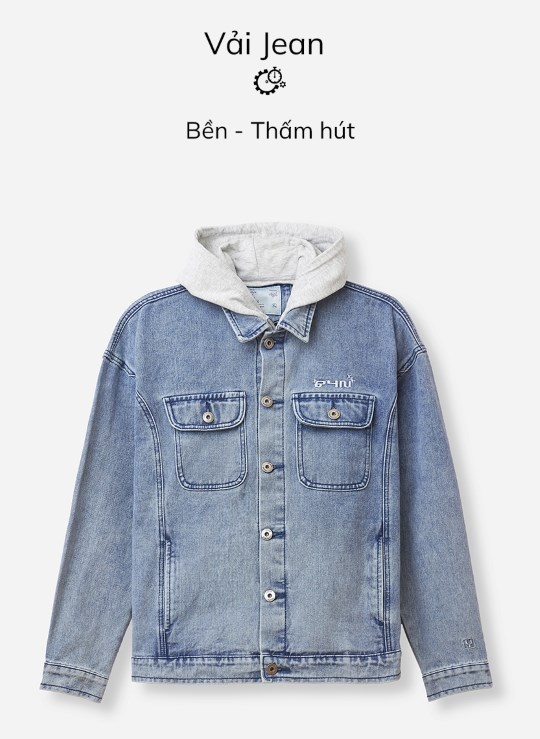 Áo Khoác Có Nón Vải Jean Chống Nắng Wash Nhẹ Dáng Rộng Giá Tốt No Style M57 Vol 24