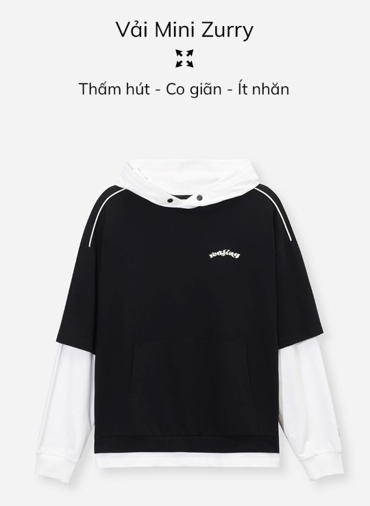 Áo Khoác Có Nón Vải Thun Mặc Ấm Phối Màu Dáng Rộng Giá Tốt No Style M137 Vol 24