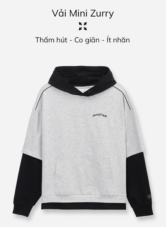 Áo Khoác Có Nón Vải Thun Mặc Ấm Phối Màu Dáng Rộng Giá Tốt No Style M137 Vol 24