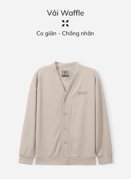 Áo Khoác Cardigan Vải Waffle Thoáng Khí Seventy Seven 38