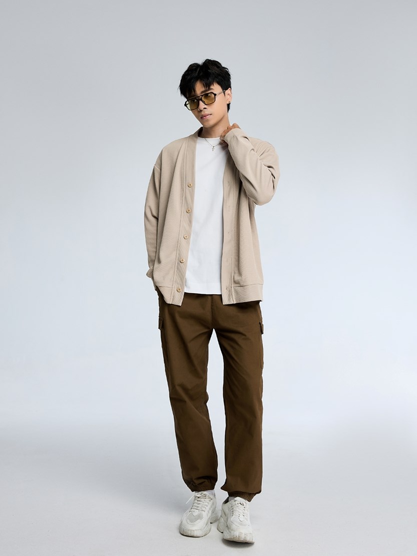 Áo Khoác Cardigan Vải Waffle Thoáng Khí Seventy Seven 38