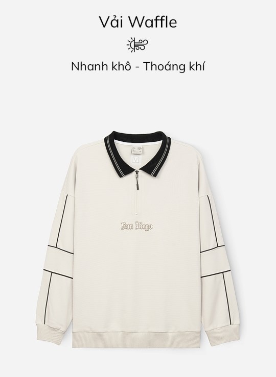 Áo Polo Sweater Cổ Khóa Kéo No Style M41