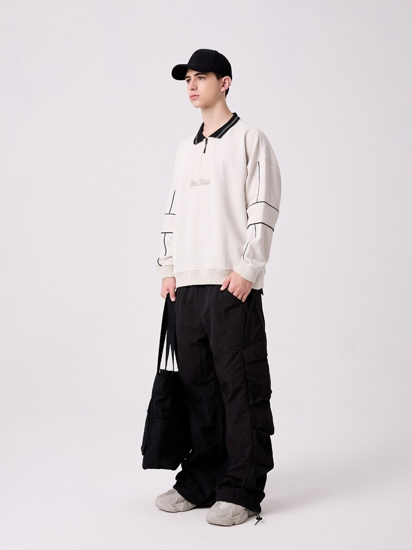 Áo Polo Sweater Cổ Khóa Kéo No Style M41