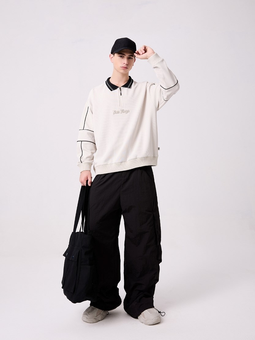Áo Polo Sweater Cổ Khóa Kéo No Style M41