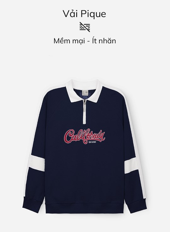 Áo Polo Có Dây Kéo Tay Dài Vải Cá Sấu 2 Chiều Mặc Thoải Mái Phối Màu Dáng Rộng Giá Tốt No Style M38 Vol 24