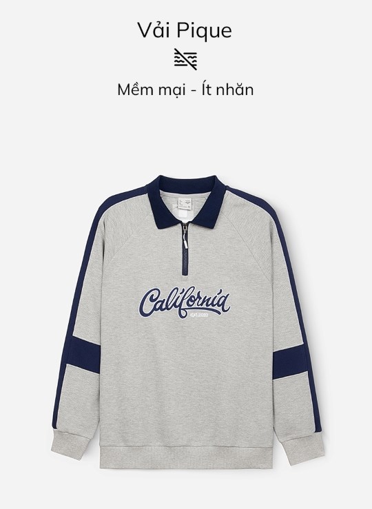 Áo Polo Có Dây Kéo Tay Dài Vải Cá Sấu 2 Chiều Mặc Thoải Mái Phối Màu Dáng Rộng Giá Tốt No Style M38 Vol 24