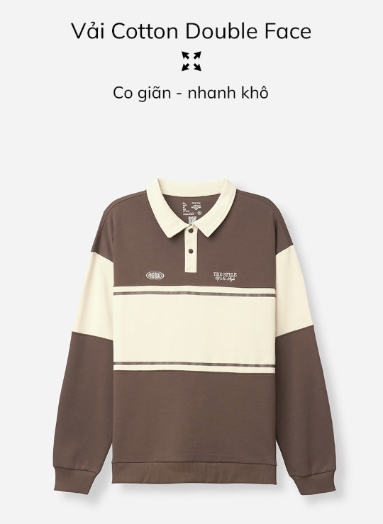 Áo Polo Cổ Bẻ Tay Dài Vải Cotton 2 Chiều Thấm Hút Phối Màu Dáng Rộng Giá Tốt No Style M36 Vol 24