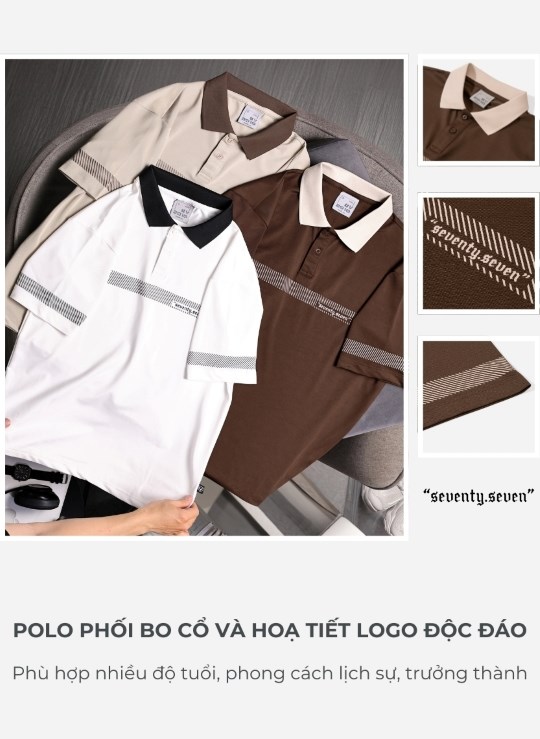 Áo Polo Dáng Rộng Tay Ngắn Seventy Seven 17 Vol 24