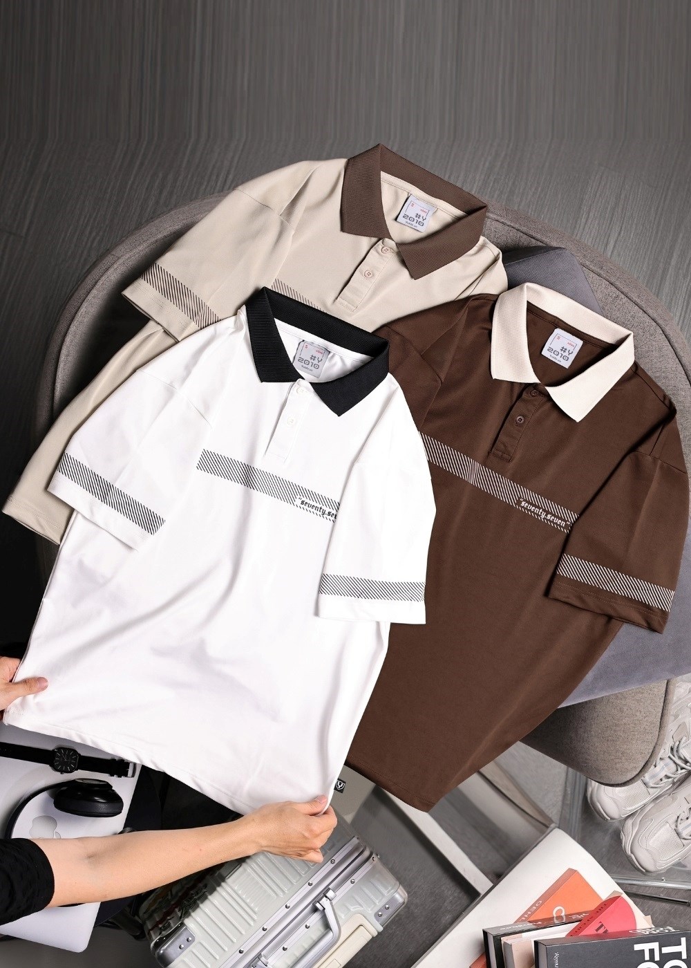 Áo Polo Tay Ngắn Vải Pique Thoáng Khí Seventy Seven 17