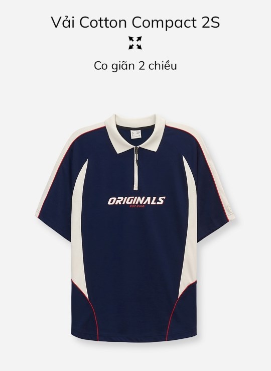 Áo Polo Có Dây kéo Tay Ngắn Vải Cotton 2 Chiều Mặc Thoải Mái Phối Màu Dáng Rộng Giá Tốt No Style M30 Vol 24