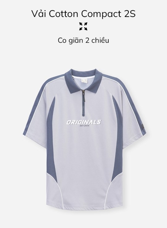 Áo Polo Có Dây kéo Tay Ngắn Vải Cotton 2 Chiều Mặc Thoải Mái Phối Màu Dáng Rộng Giá Tốt No Style M30 Vol 24