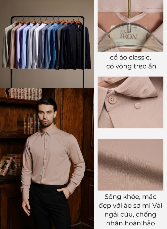 Áo Sơ Mi Cổ Bẻ Tay Dài Non-Iron 01 Vol 24
