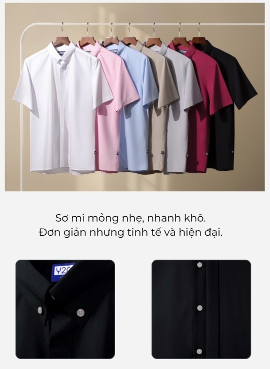 Áo Sơ Mi Cổ Bẻ Tay Ngắn Non Branded 33 Vol 24