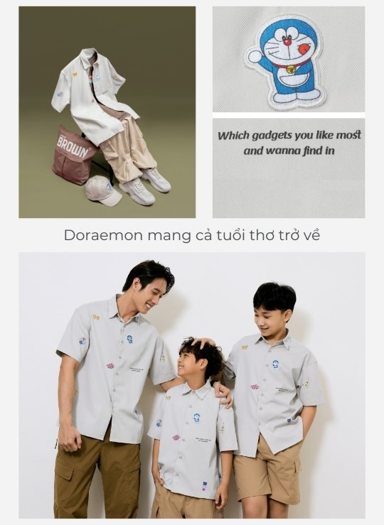 Áo Sơ Mi Tay Ngắn Doraemon 14