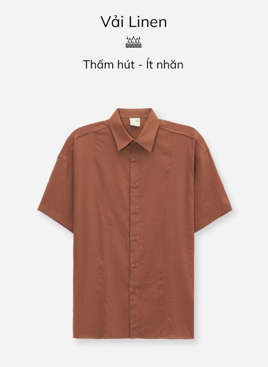 Áo Sơ Mi Cổ Bẻ Tay Ngắn Sợi Nhân Tạo Nhanh Khô Trơn Dáng Rộng Giá Tốt No Style M117 Vol 24