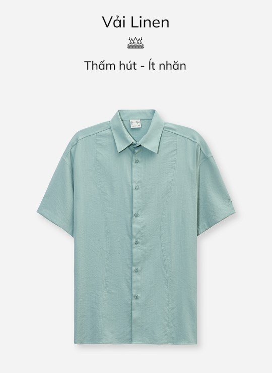 Áo Sơ Mi Cổ Bẻ Tay Ngắn Sợi Nhân Tạo Nhanh Khô Trơn Dáng Rộng Giá Tốt No Style M117 Vol 24