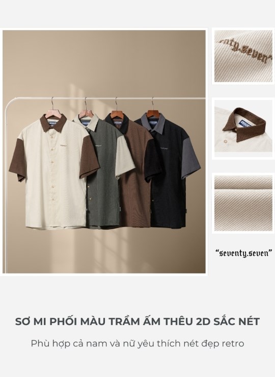 Áo Sơ Mi Họa Tiết Seventy Seven 22 Vol 25