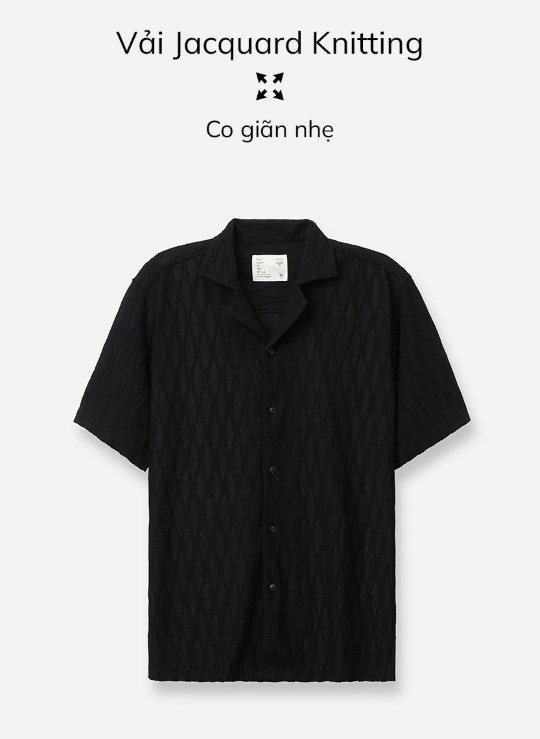 Áo Sơ Mi Cổ Mở Tay Ngắn Sợi Nhân Tạo Co Giãn Biểu Tượng Dáng Rộng Giá Tốt No Style M83 Vol 24
