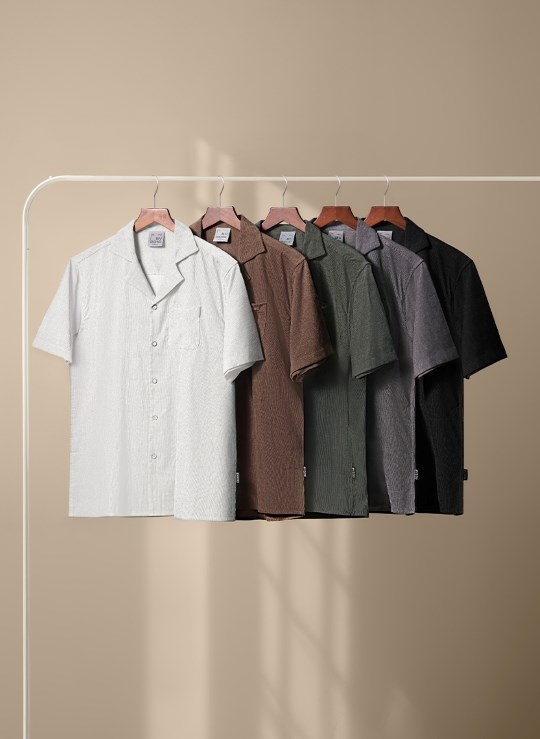 Áo Sơ Mi Cuban Vải Nhung Corduroy Seventy Seven 23