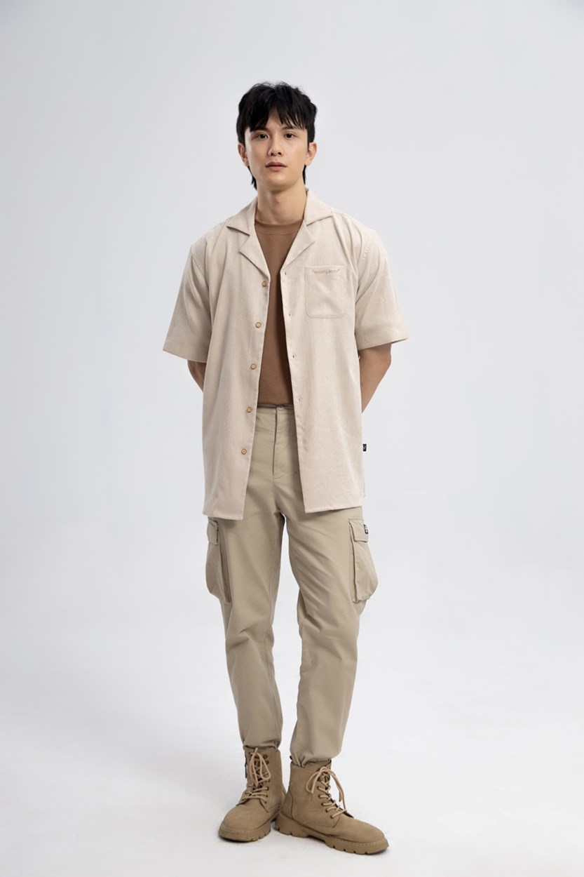 Áo Sơ Mi Cuban Vải Nhung Corduroy Seventy Seven 23