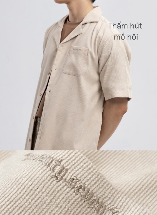 Áo Sơ Mi Cuban Vải Nhung Corduroy Seventy Seven 23