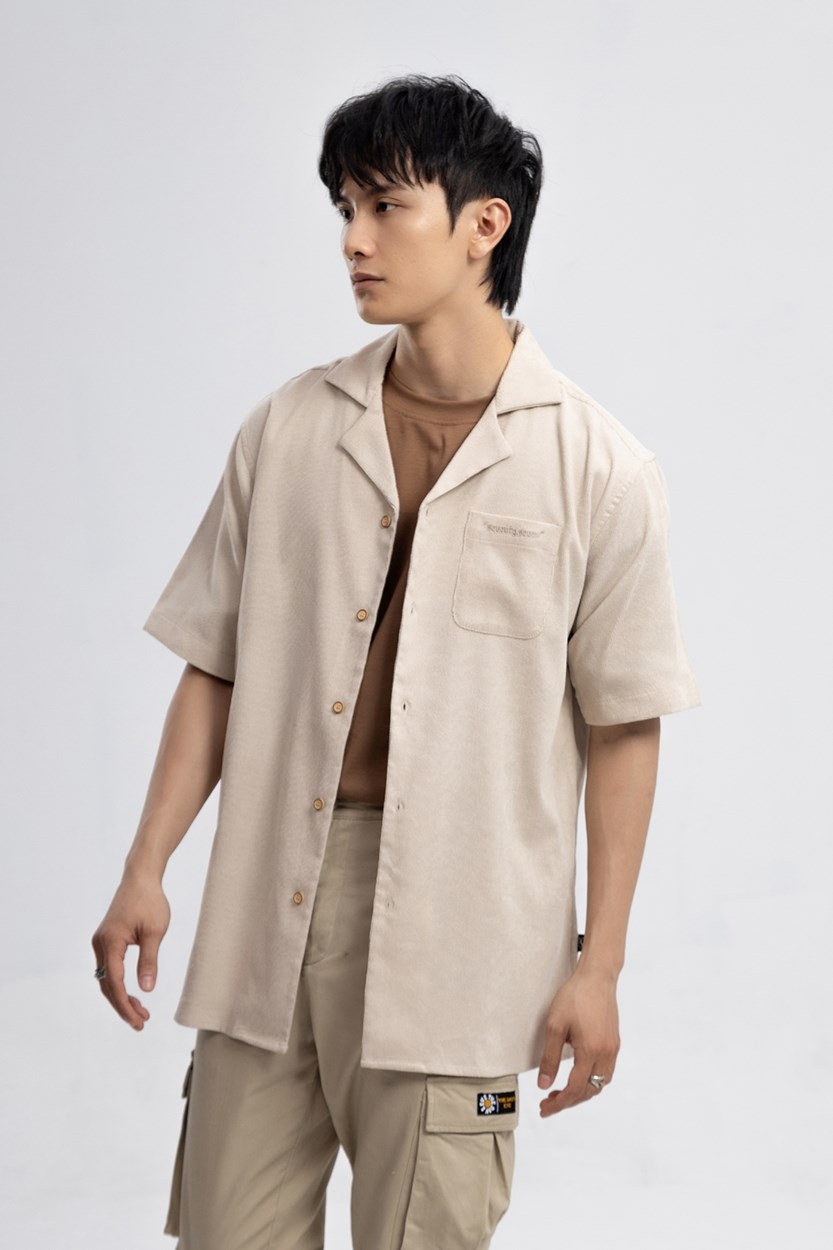 Áo Sơ Mi Cuban Vải Nhung Corduroy Seventy Seven 23