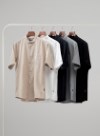 Áo Sơ Mi Nam Cổ Trụ Vải Linen Thoáng mát Seventy Seven 24