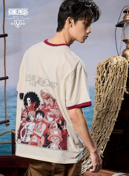 Áo Thun Phối Màu Tay Ngắn ONE PIECE 10