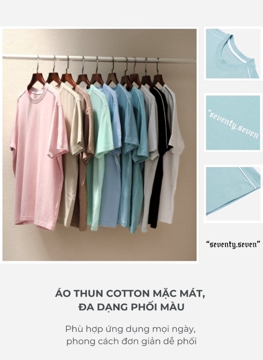 Áo Thun Dáng Vừa Tay Ngắn Seventy Seven 04 Vol 24