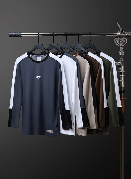 Áo Thun Tay Dài Cotton Phối Màu Seventy Seven 16