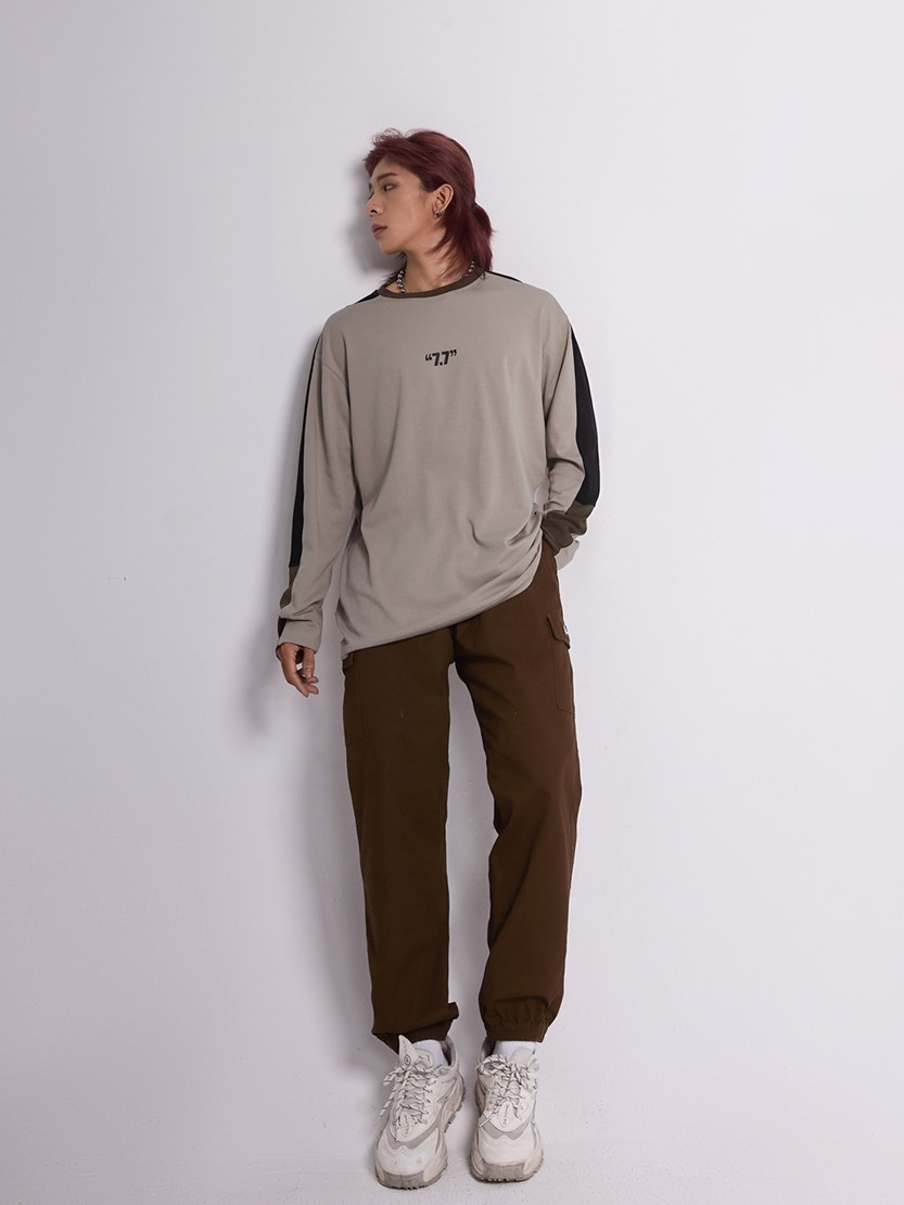 Áo Thun Tay Dài Cotton Phối Màu Seventy Seven 16