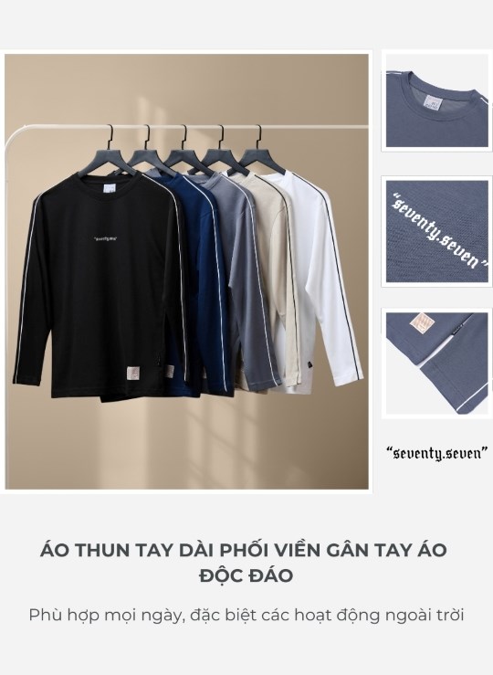 Áo Thun Dáng Vừa Tay Dài Seventy Seven 15 Vol 24