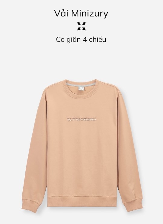 Áo Thun Cổ Tròn Tay Dài Vải Cotton 4 Chiều Thấm Hút Biểu Tượng Dáng Vừa Giá Tốt No Style M18 Vol 24