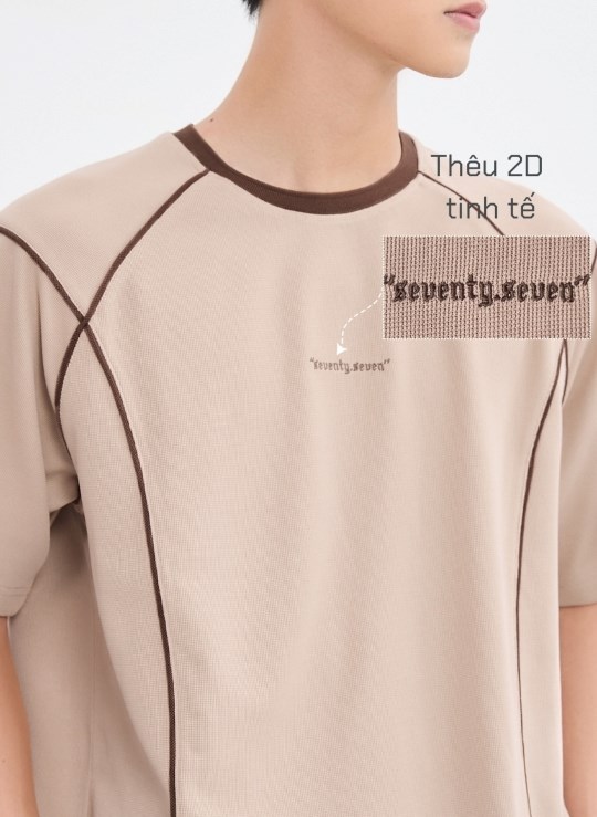 Áo Thun Tay Ngắn Vải Waffle Co Giãn Seventy Seven 46