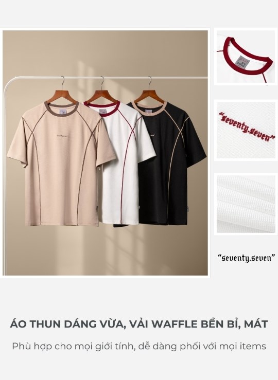 Áo Thun Dáng Vừa Tay Ngắn Seventy Seven 46 Vol 24