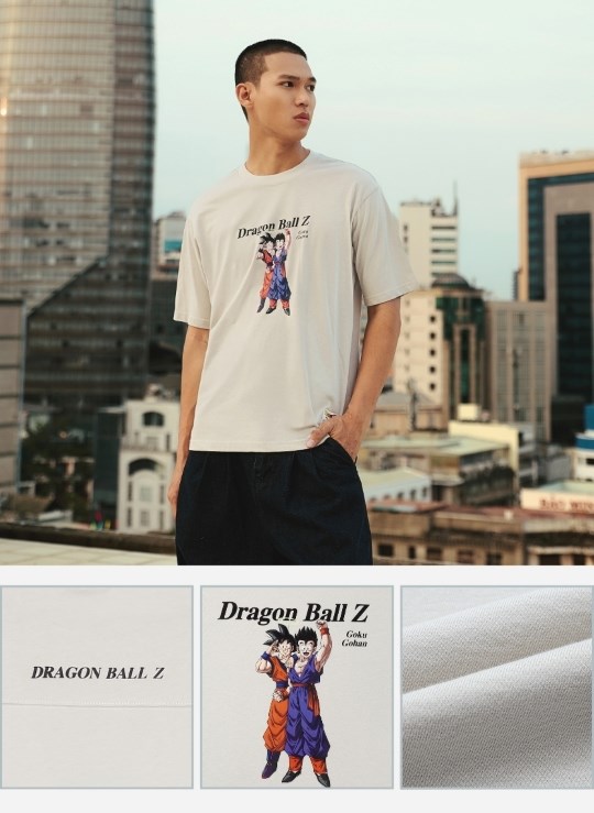 Áo Thun Dáng Rộng Tay Ngắn Dragon Ball Z 18 Vol 25