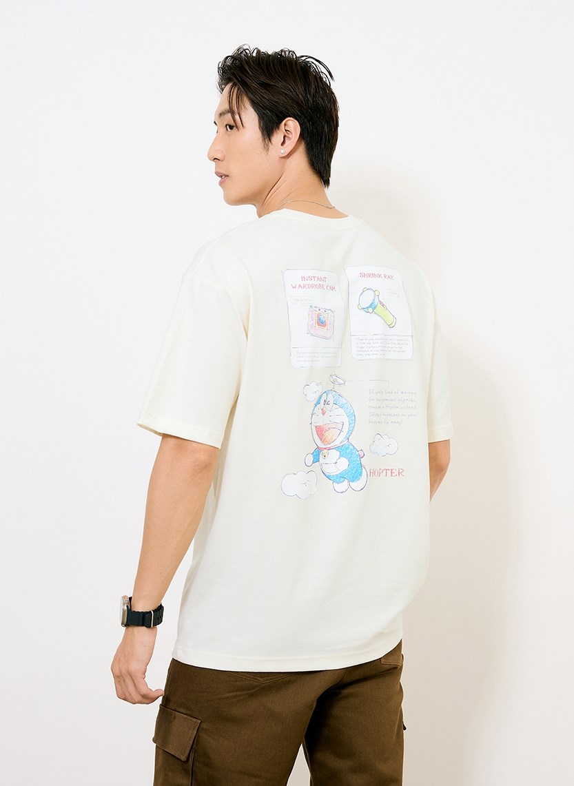Áo Thun Tay Ngắn Vải Công Nghệ Cool Touch Mặc Mát Doraemon 17