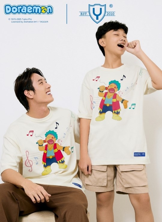 Áo Thun Tay Ngắn Vải Công nghệ Cool Touch Mặc Mát Doraemon 05
