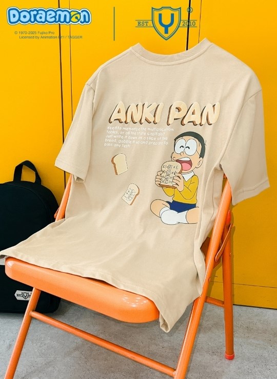 Áo Thun Tay Ngắn Vải Công nghệ Cool Touch Mặc Mát Doraemon 07