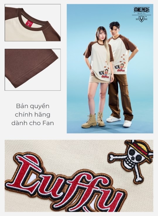Áo Thun Tay Ngắn Raglan ONE PIECE M7