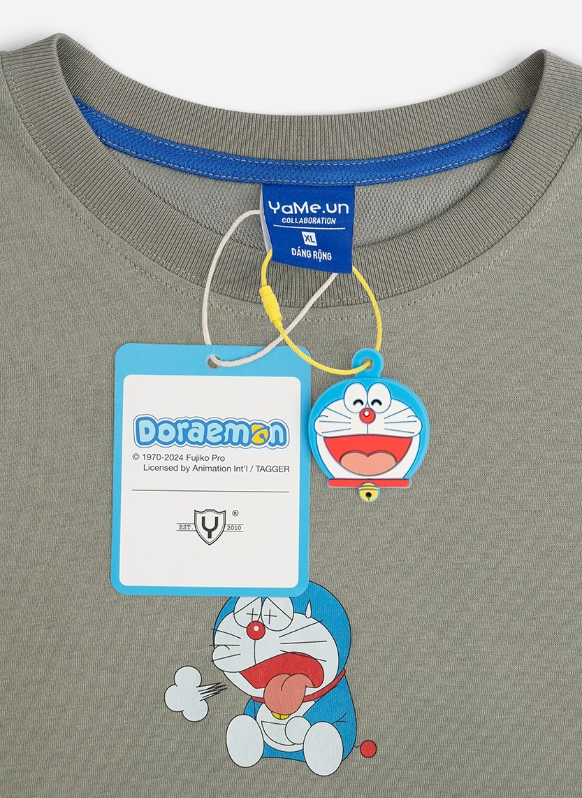 Áo Thun Tay Ngắn Vải Công Nghệ Cool Touch Mặc Mát Doraemon 02