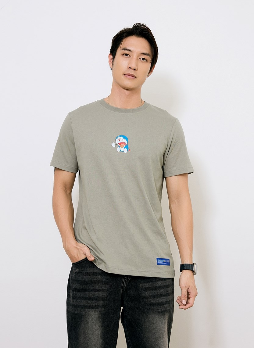 Áo Thun Tay Ngắn Vải Công Nghệ Cool Touch Mặc Mát Doraemon 02