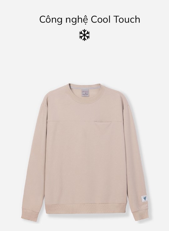 Áo Thun Cổ Tròn Tay Dài Vải Cotton 4 Chiều Mặc Mát Biểu Tượng Dáng Vừa Cao Cấp Cool Touch 05 Vol 24