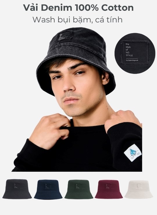 Nón Bucket No Style M159 Vol 24