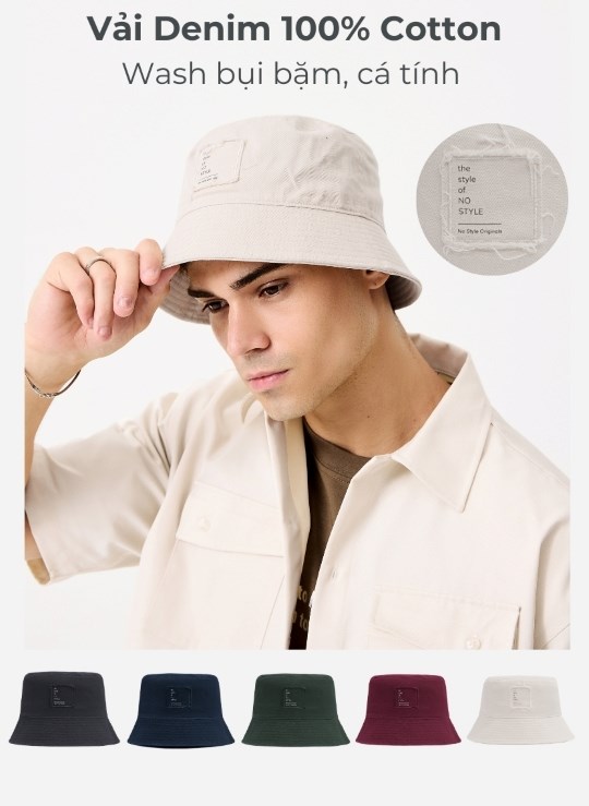 Nón Bucket No Style M159 Vol 24
