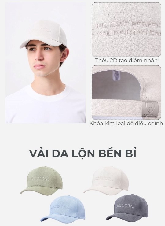 Nón Lưỡi Trai Vải Nhung Suede Mềm Mịn No Style M155