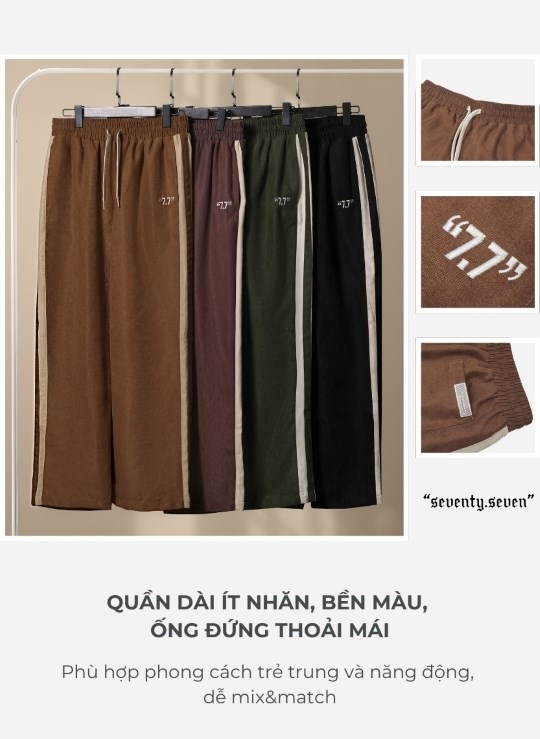 Quần Vải Dáng Rộng Seventy Seven 33 Vol 24