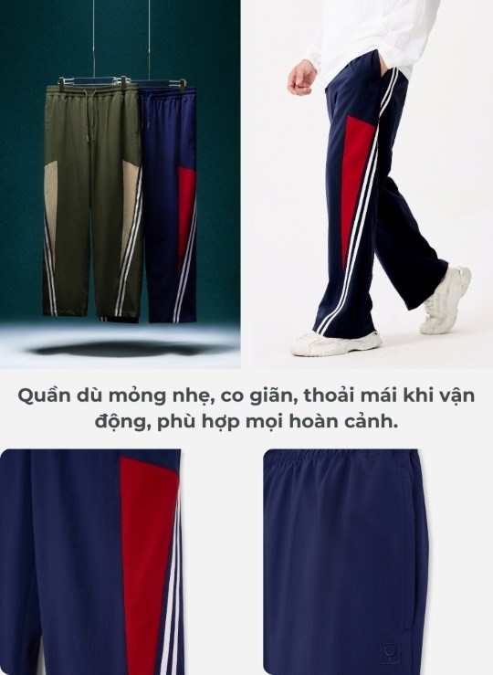 Quần Dù Dáng Rộng No Style M114 Vol 24