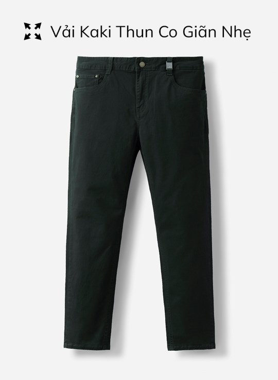 Quần Dài Lưng Gài Ống Đứng Vải Denim Đứng Dáng Trơn Dáng Vừa Đơn Giản PREMIUM 58 Vol 23