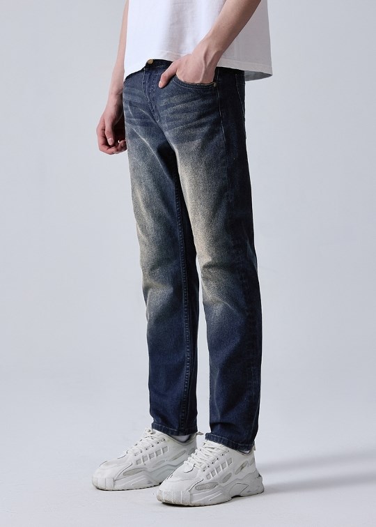 Quần Jean Lưng Gài Ống Đứng Vải Cotton Mặc Bền Trơn Dáng Vừa Giá Tốt No Style M100